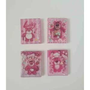 Pembe Ayıcıklı Mini Sulu Pullu Stickerli Defter