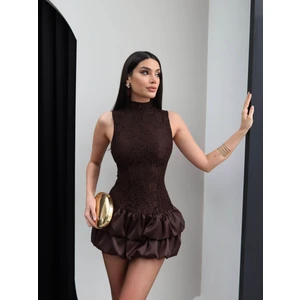 Esra Helvacı Dantel Detay Mini Şortlu Elbise