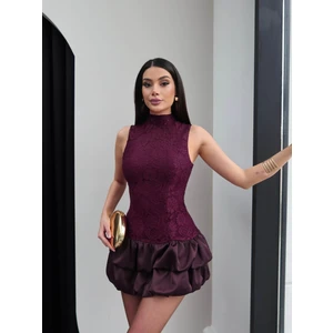 Esra Helvacı Dantel Detay Mini Şortlu Elbise