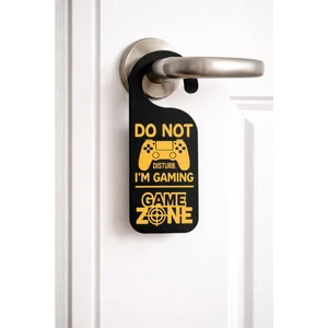 Gamer Kapı Askısı – Do Not Disturb I’m Gaming Kapı Tabelası