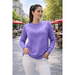 Kadın Zarif Şık Model Zigzag Desenli Standart Merserize Genç Kazak