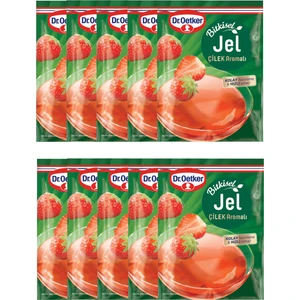 Dr. Oetker Jel Bitkisel Çilek Aromalı 100 gr x 10 Adet