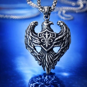 Paslanmaz Çelik Güç ve Asalet Simgesi Kartal Figürlü Erkek Kolye