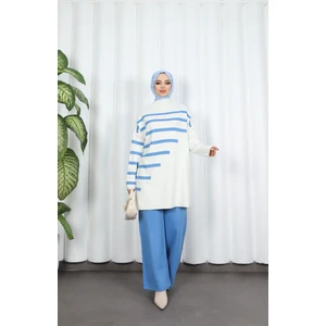 Nisum Moda Çizgi Detaylı Triko Takım