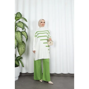 Nisum Moda Çizgi Detaylı Triko Takım