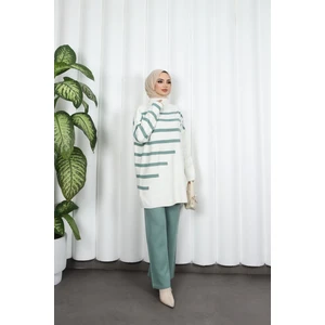 Nisum Moda Çizgi Detaylı Triko Takım