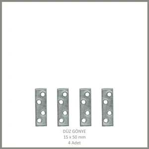 Düz Gönye, Sac Gönye, 15 x 50 mm (4 Adet)