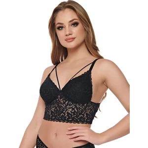 Kadın Siyah Dantelli Bralet 9020S Nefes Alabilir Yapı ile Şık Tasarım