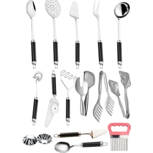 "black Silver Culinary Grand Master Set" 15 Parça Paslanmaz Çelik