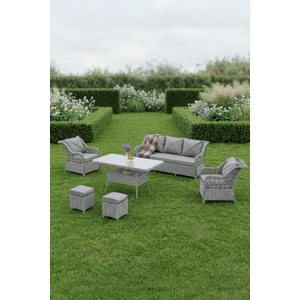 Sirius 3'lü Bahçe ve Balkon Takımı Açık Gri