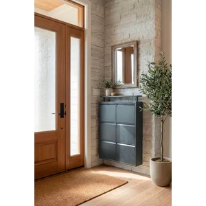 Metal Ayakkabılık 3 lü Yatay Model