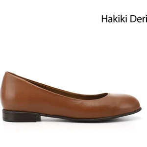 Kadın Taba Antik  Hakiki Deri Babet