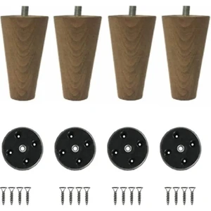 Cangul Ahşap 24 cm Ceviz Konik Ayak 4 Adet