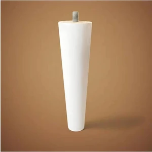 Cangul Ahşap 24 cm Beyaz Konik Ayak 4 Adet