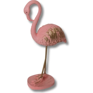Flamingo Dekoratif Polyester Biblo 2 Li Takım Pembe