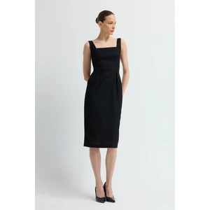 Adl Askılı Dantel Elbise Siyah 12445435001