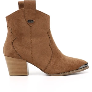 Kadın Taba  Sivri Burun Kalın Topuklu Kovboy Bot