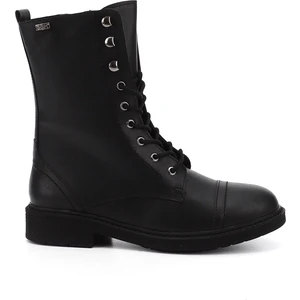 Kadın Siyah  Fermuarlı Kauçuk Taban Postal Bot