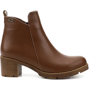 Kadın Taba  Fermuarlı Kalın Topuklu Bot