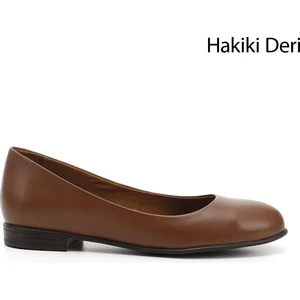 Kadın Taba Antik Hakiki Deri Babet