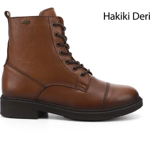 Kadın Açık Taba  Fermuarlı Hakiki Deri Postal Bot