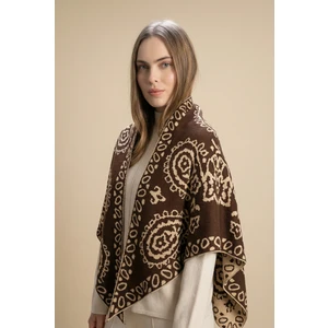 Kadın Üçgen Desenli Çift Yönlü Triko Şal