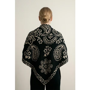 Kadın Üçgen Desenli Çift Yönlü Triko Şal