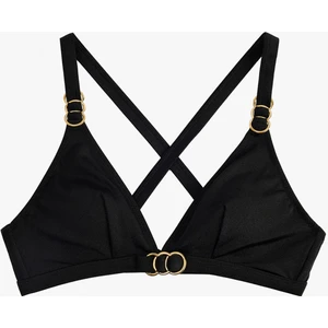 Aksesuarlı Çapraz Askılı Bikini Üstü