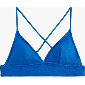 Çapraz Askılı Dokulu Bralet Bikini Üstü