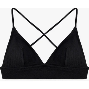 Çapraz Askılı Dokulu Bralet Bikini Üstü