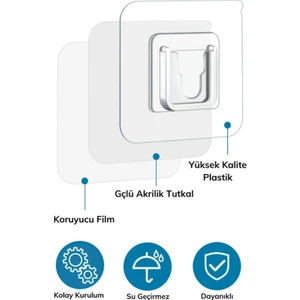 Geçmeli Klips Eşya Sabitleme Askısı 6 Set