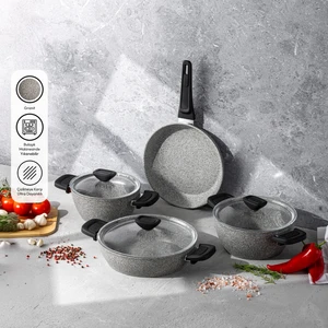 Fortis Granit 7 Parça Tencere Seti Gri