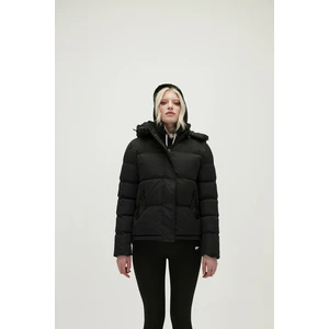 Bad Bear Tinkerbell Puffer Siyah Kapüşonlu Kadın Mont