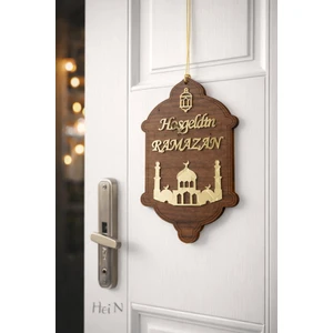 Hoşgeldin Ramazan Duvar Süslemesi Ahşap Kapı Süsü