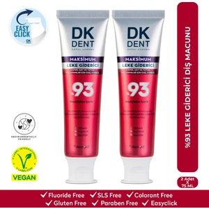 Dkdent %93 Maximum Leke Giderici Diş Macunu 75 ml x 2 Adet