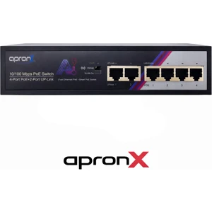 4 Port 10/100 4+2 High Power 78W Poe Switch