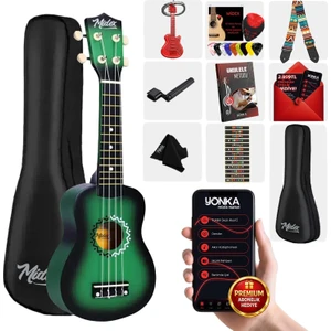 UKX-500GR Sunburs Efektli Maun Soprano Ukulele Full Set