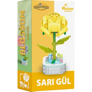 Yapı Taşı Serisi Çiçek Yapım Seti Sarı Gül