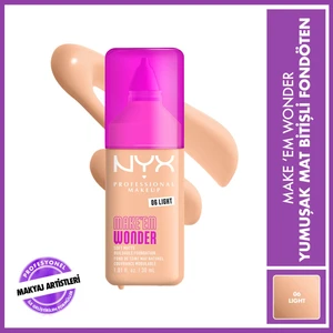 NYX Professional Makeup Make’ Em Wonder Yumuşak Mat Bitişli Fondöten 06 - Lıght