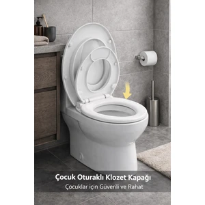 Çocuk Adaptörlü Klozet Kapağı Leylak