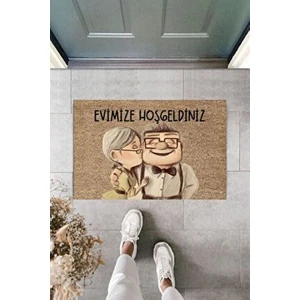 Dormot Home Modern Dijital Baskı - Tatlı Çift Paspas - Kapı Önü Paspası 70X45CM