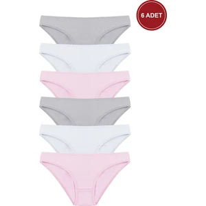 Koza İç Giyim Kadın 6'lı Pamuklu Basic Külot