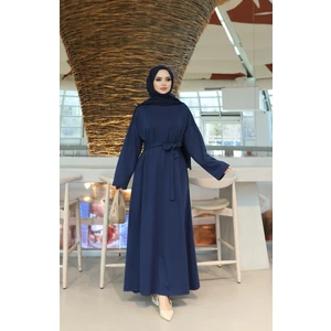 Nisum Moda Kuşaklı Cepli Modal Elbise