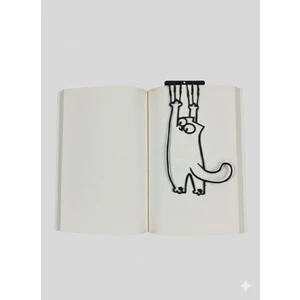 Tırmalayan Kedi Figürü Kitap Ayracı