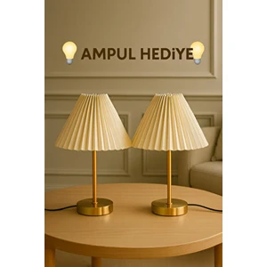 2’li Maison Pileli Gold Abajur