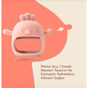 Silikon Bebek Diş Kaşıyıcı - Diş Kaşıma Eldiveni Yenidoğan Dişlik - Ergoterapi