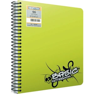 Basic Defter Spiralli Plastik Kapak A4 96 Yaprak Çizgili