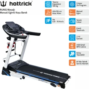 Runiq Manuel Eğimli 3 Hp Koşubandı
