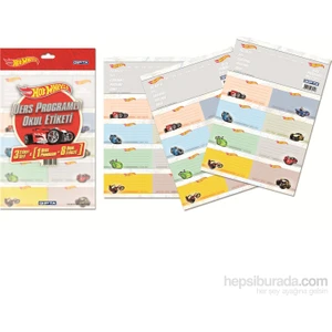Hot Wheels Etiket Ders Programlı 3 Yaprak