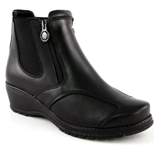 25652-K Zenne Siyah Deri Halluks Comfort Bot